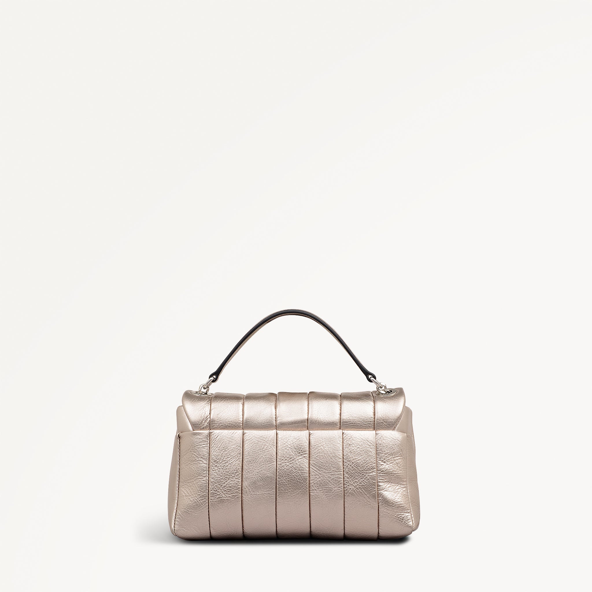 Burton Way Leather Small Flapover Cross Body Bag in Pyrite - 112657