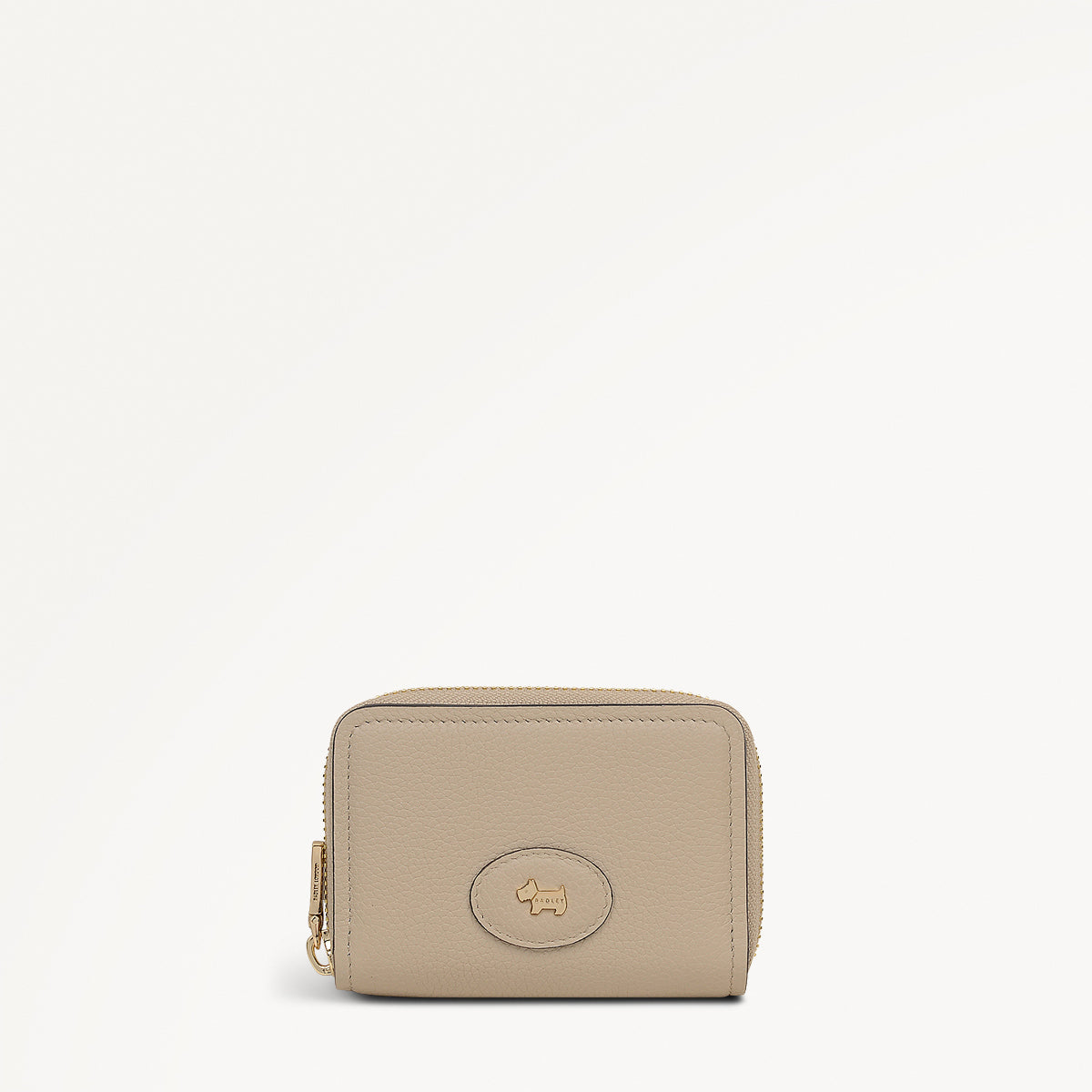 Heath Crescent Leather Small Zip Around Wallet in Porcini - 112674