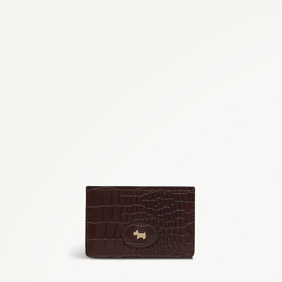 Heath Crescent Leather Small Card Holder in Dark Brown - 112677