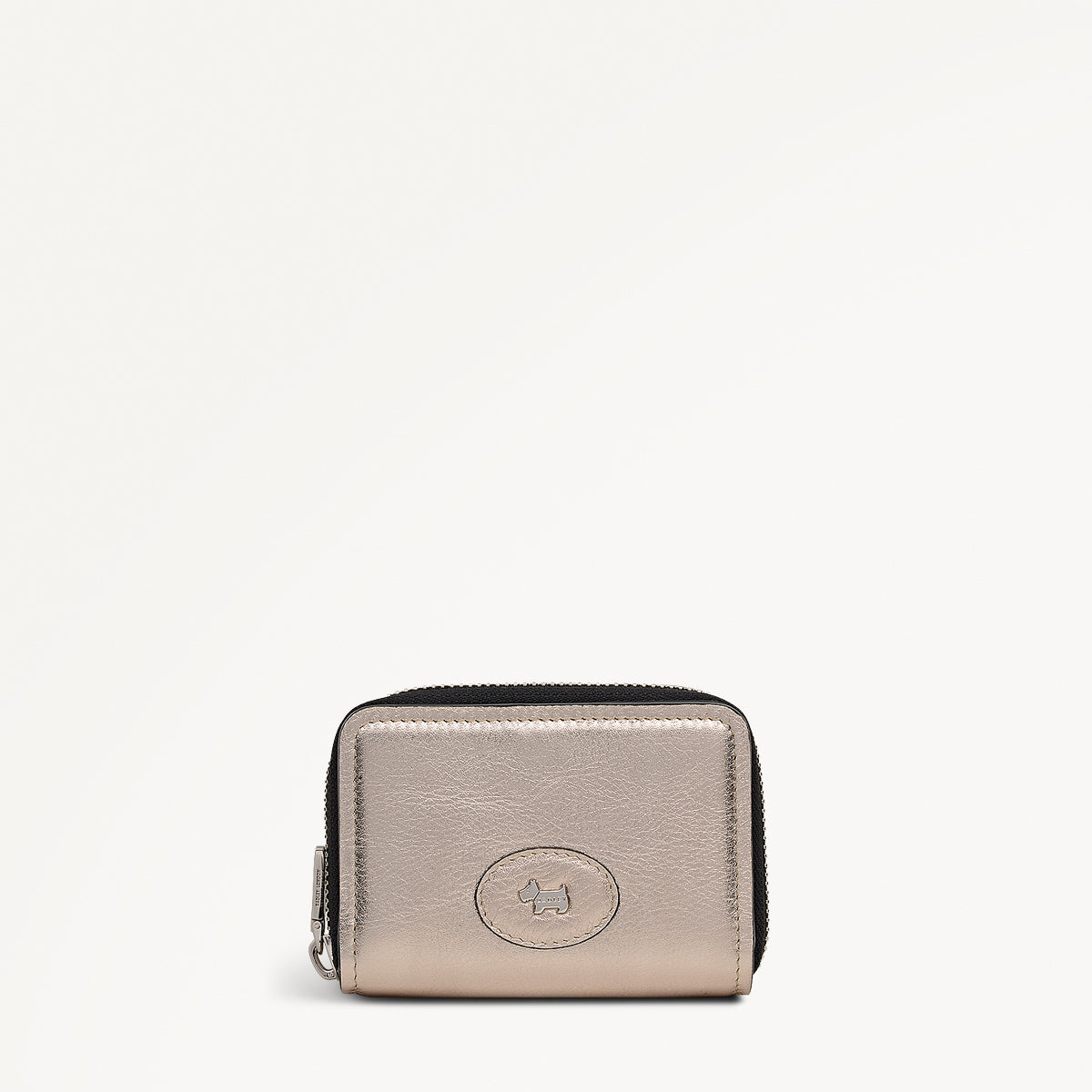 Heath Crescent Leather Small Zip Around Wallet in Pyrite - 112678