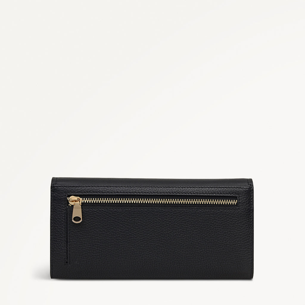 Mayfair Lane Leather Large Flapover Wallet in Black - 112679
