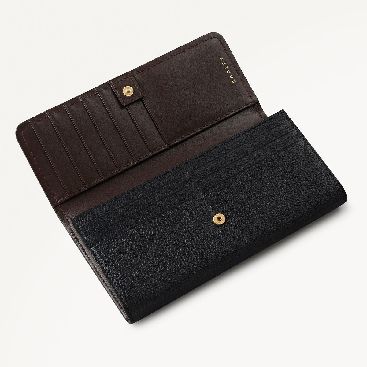Mayfair Lane Leather Large Flapover Wallet in Black - 112679
