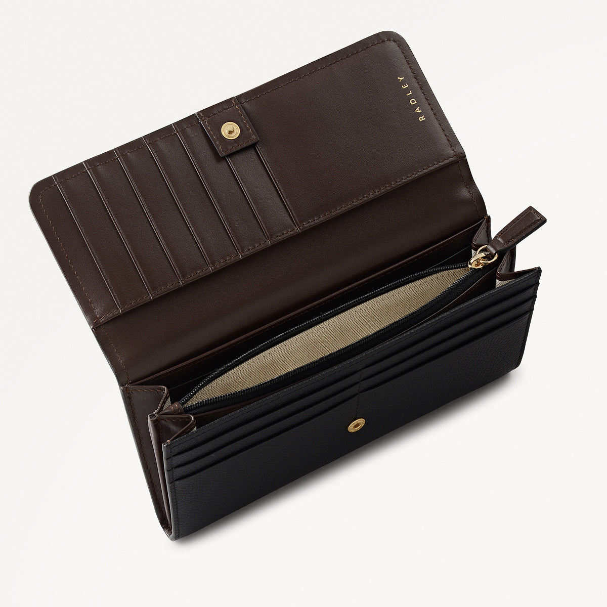 Mayfair Lane Leather Large Flapover Wallet in Black - 112679