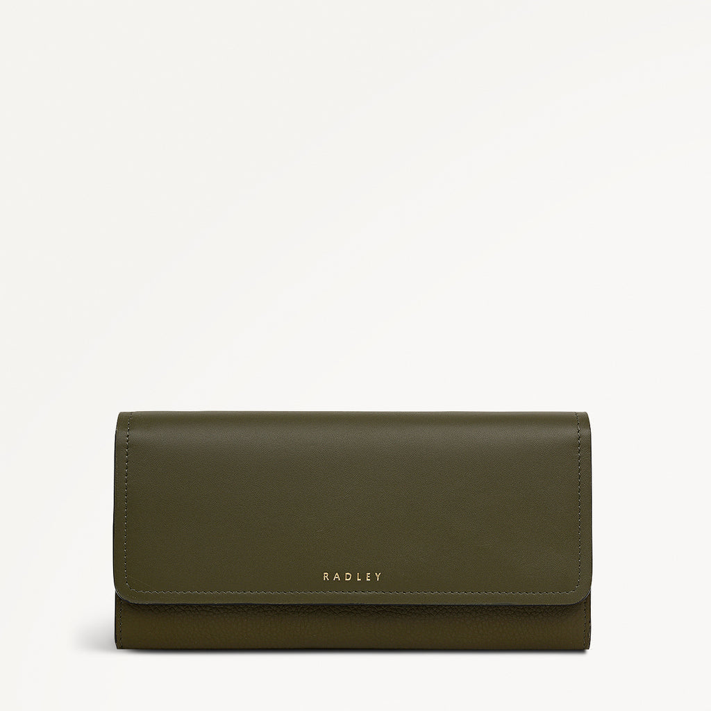Mayfair Lane Leather Large Flapover Wallet in Pine Needle - 112681
