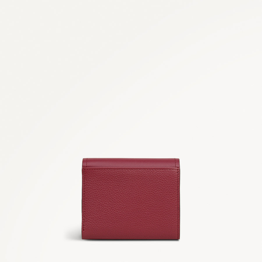 Mayfair Lane Leather Small Trifold Wallet in Carmine - 112686