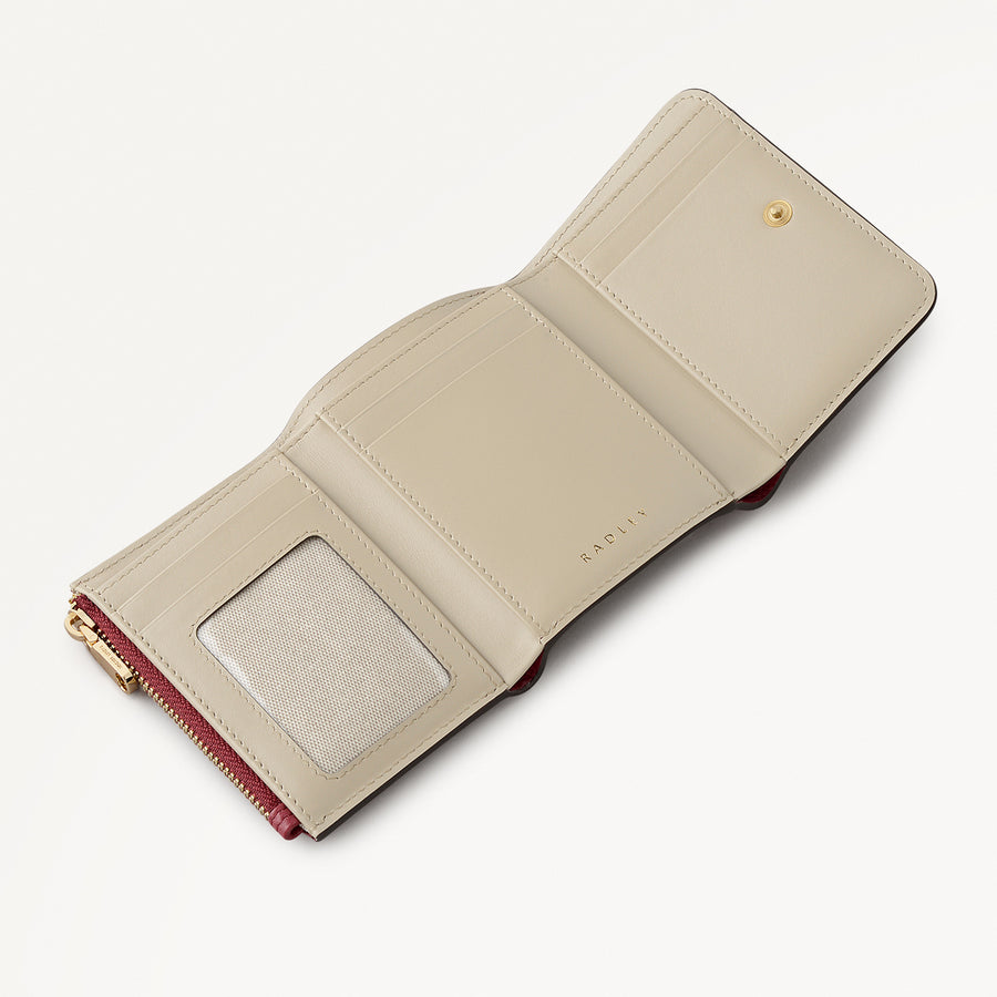 Mayfair Lane Leather Small Trifold Wallet in Carmine - 112686