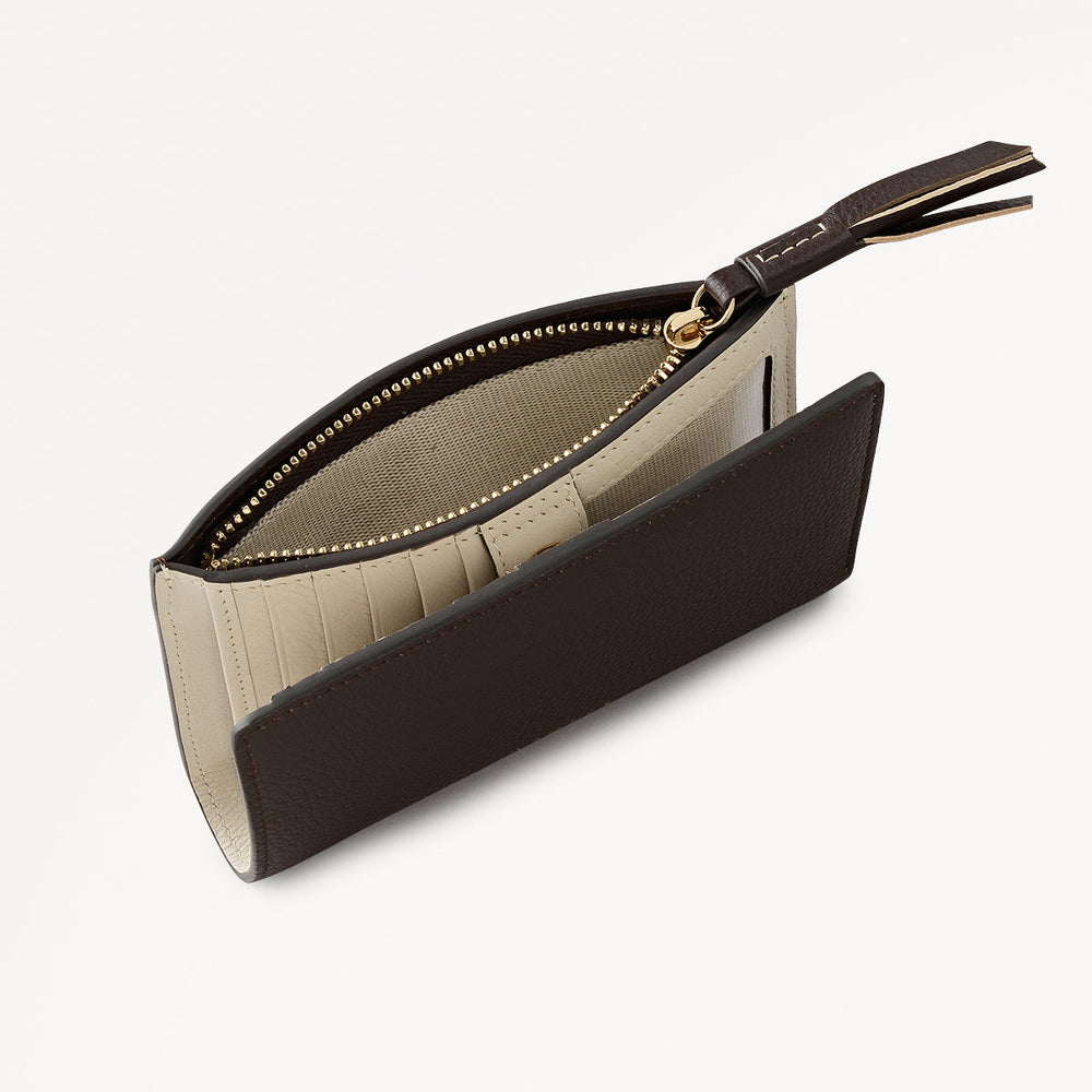 Fountain Mews Leather Medium Bifold Wallet in Dark Oak - 112689