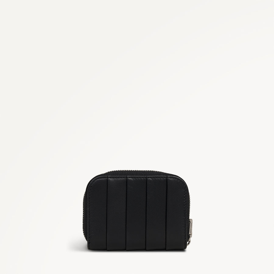 Burton Way Leather Small Zip Around Wallet in Black - 112704