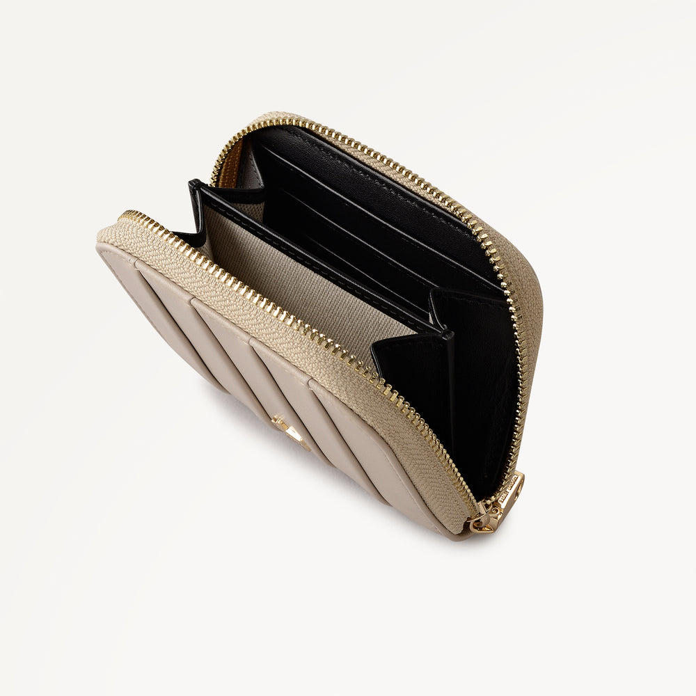 Burton Way Leather Small Zip Around Wallet in Porcini - 112705