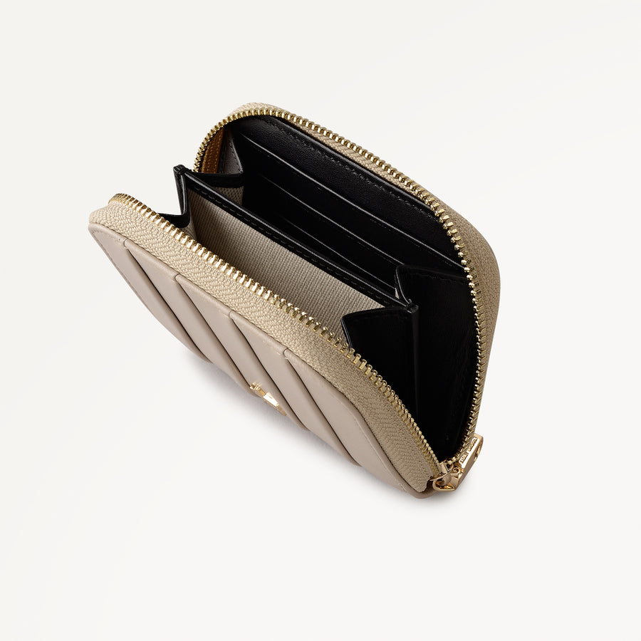 Burton Way Leather Small Zip Around Wallet in Porcini - 112705