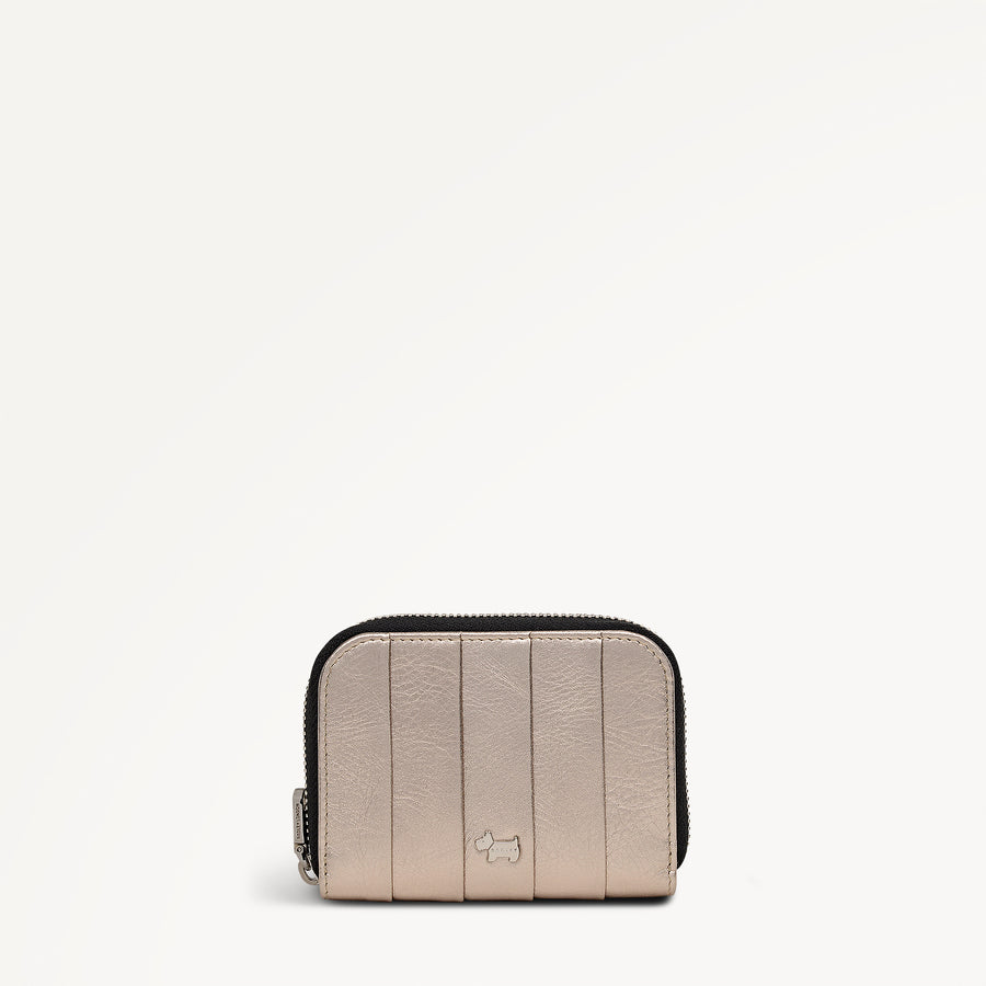 Burton Way Leather Small Zip Around Wallet in Pyrite - 112706