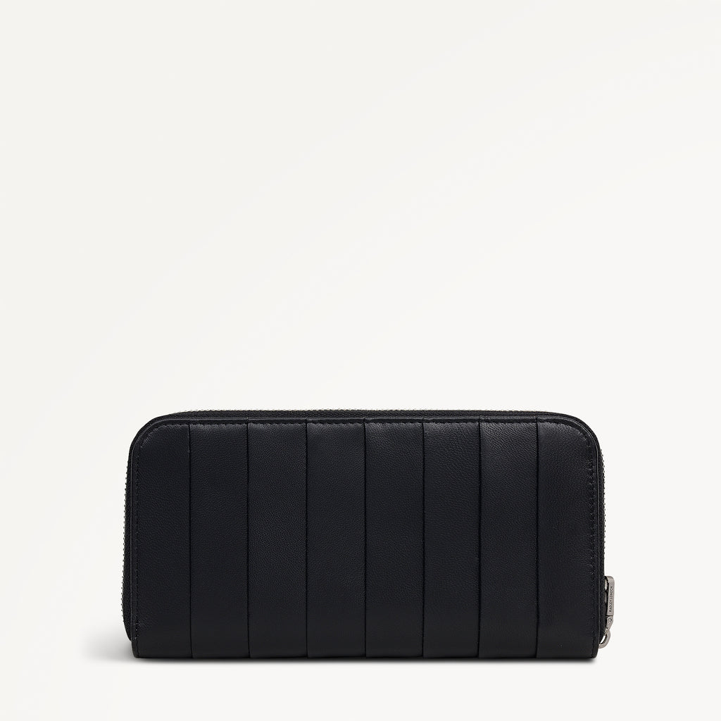 Burton Way Large Zip Around Wallet in Black - 112707