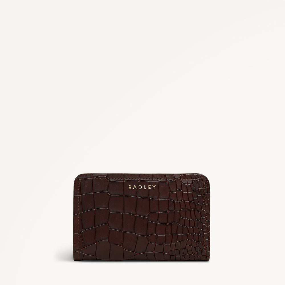 Elm Avenue - Faux Croc Medium Bifold Purse - OSE13701