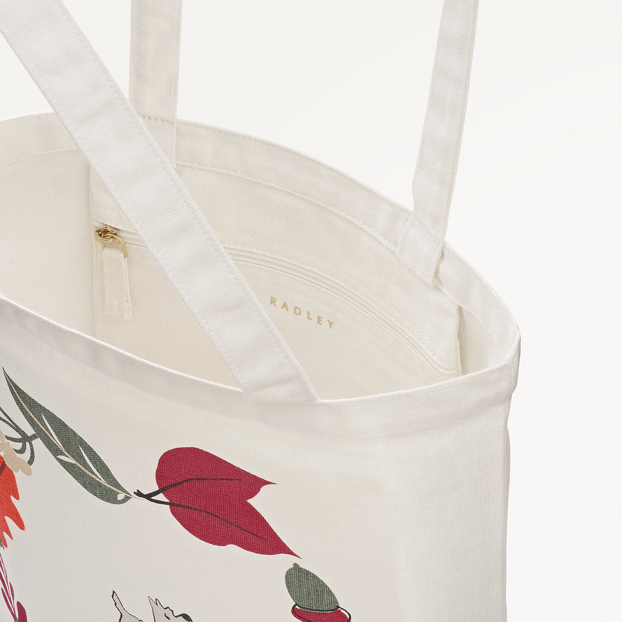 Acorntopia Fabric Medium Open Top Tote in Natural - 112718