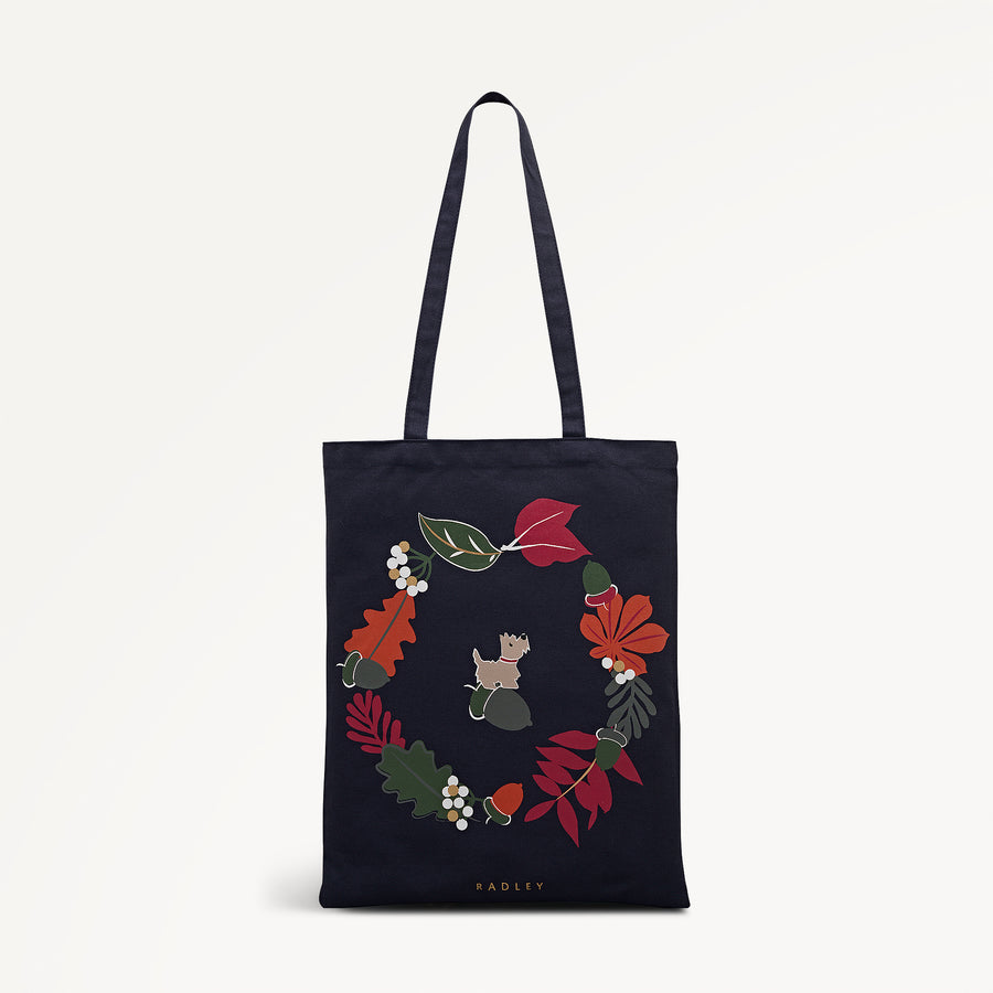 Acorntopia Fabric Medium Open Top Tote in Ink - 112719