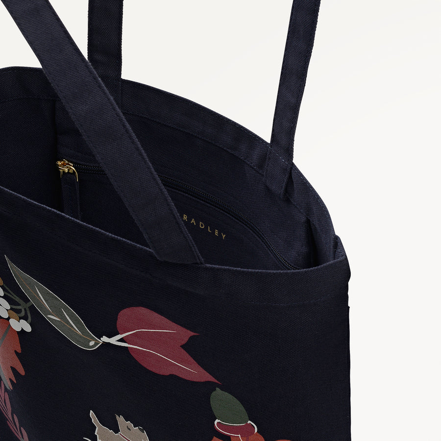 Acorntopia Fabric Medium Open Top Tote in Ink - 112719