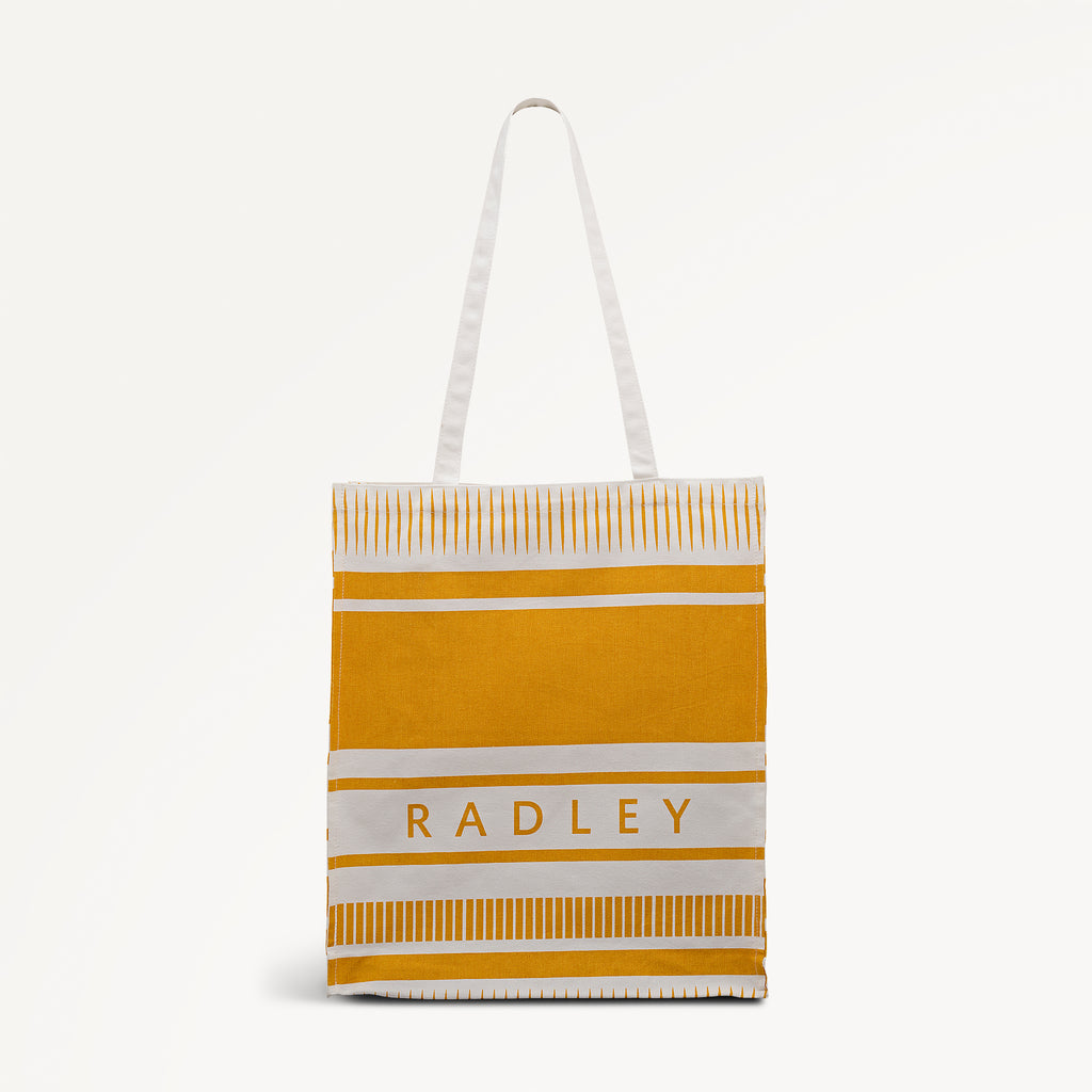 Radley Stripe Fabric Medium Open Top Tote in Ochre - 112720