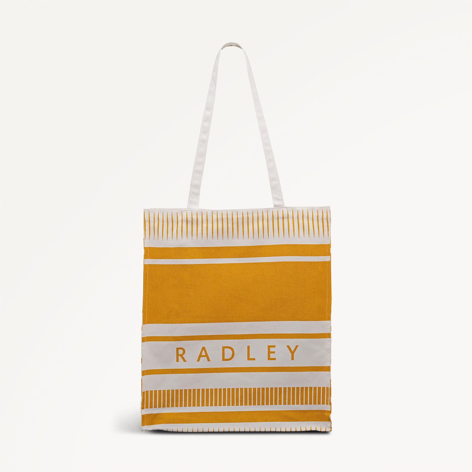 Radley Stripe Fabric Medium Open Top Tote in Ochre - 112720
