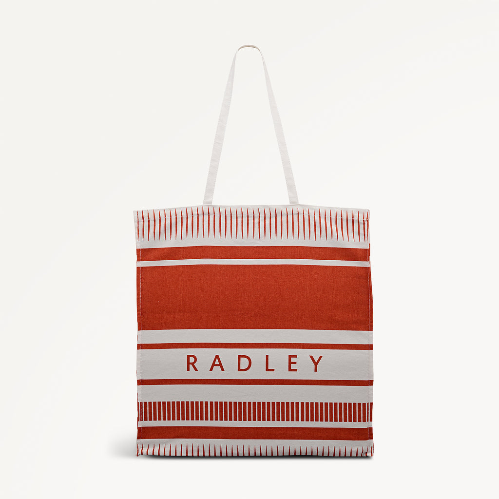 Radley Stripe Fabric Extra Large Open Top Tote in Flame - 112721