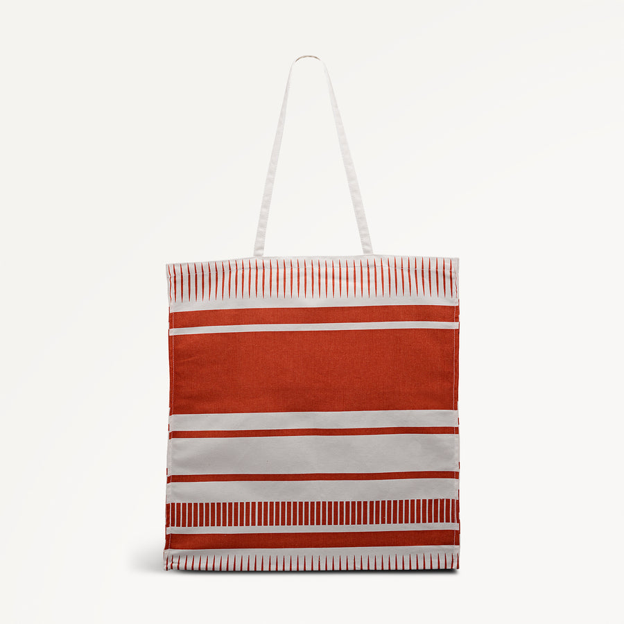 Radley Stripe Fabric Extra Large Open Top Tote in Flame - 112721