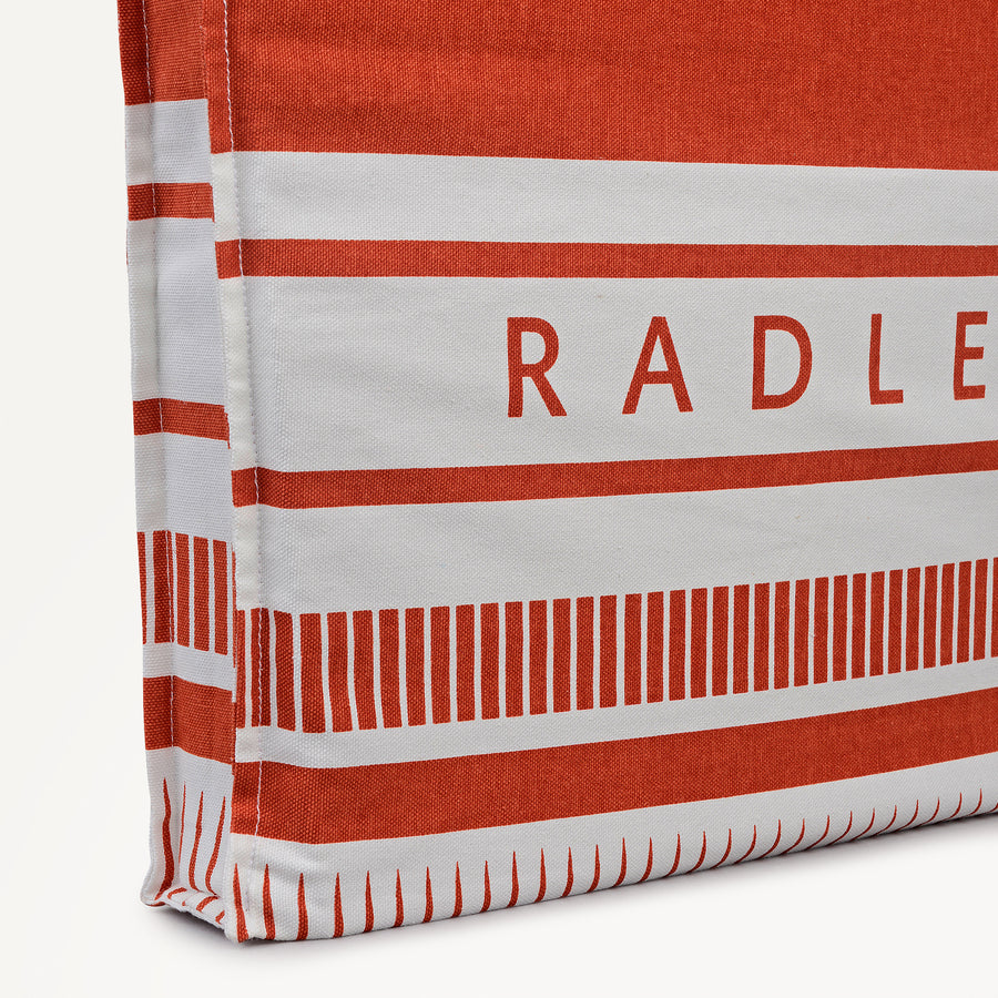 Radley Stripe Fabric Extra Large Open Top Tote in Flame - 112721