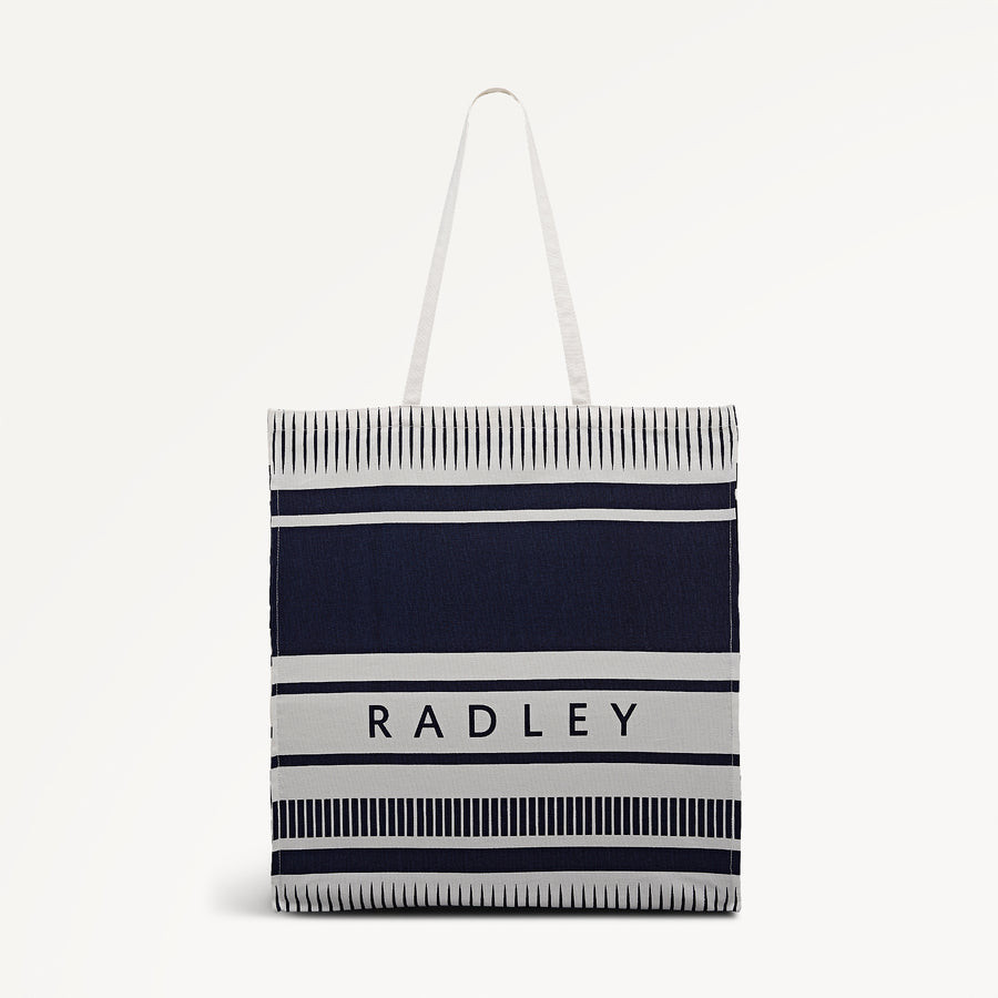 Radley Stripe Fabric Extra Large Open Top Tote in Ink - 112722