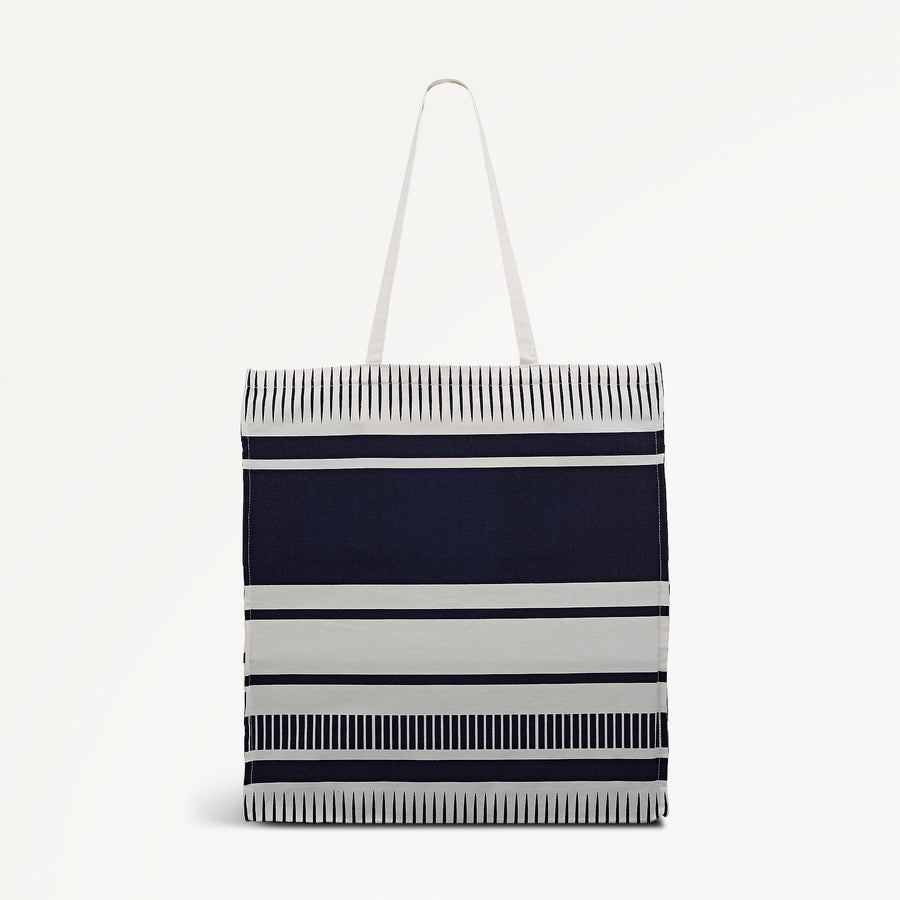 Radley Stripe Fabric Extra Large Open Top Tote in Ink - 112722