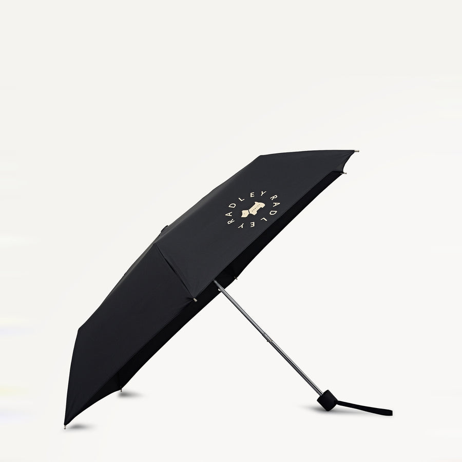 Radley In The Round Fabric Superlite Responsible Umbrella in Black - 112723
