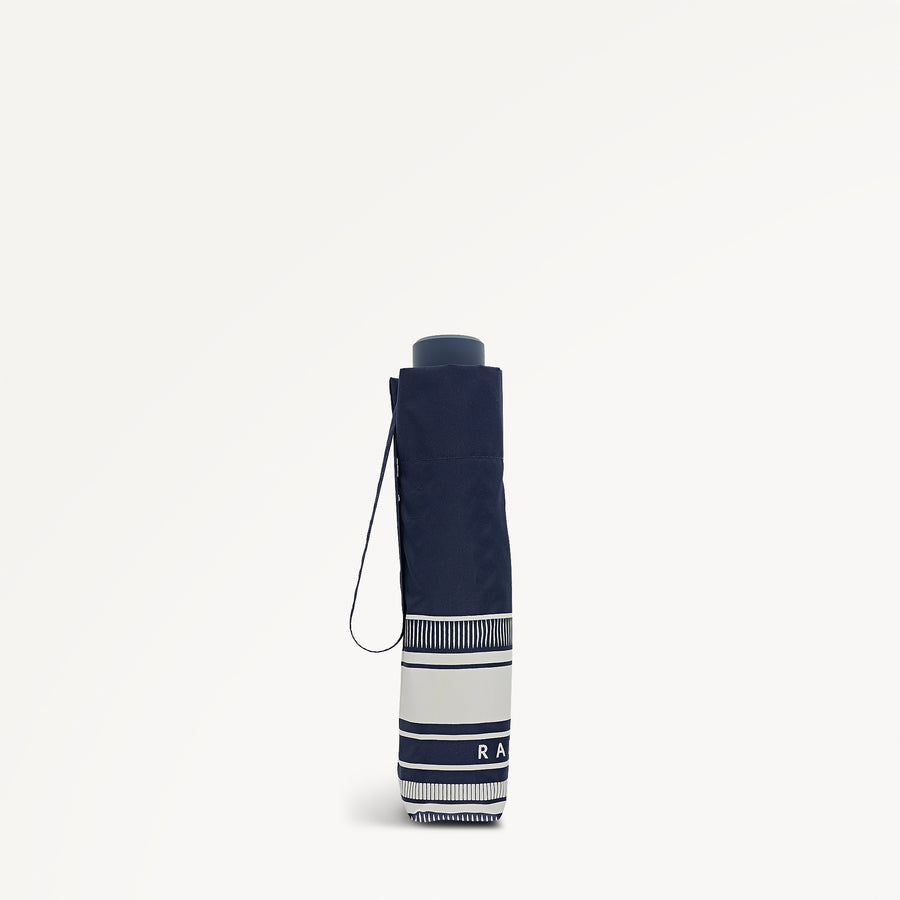 Radley Stripe Fabric Responsible Handbag Umbrella in Ink - 112725