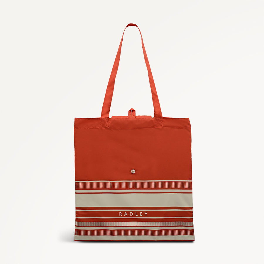 Radley Stripe Fabric Responsible Foldaway in Flame - 112728