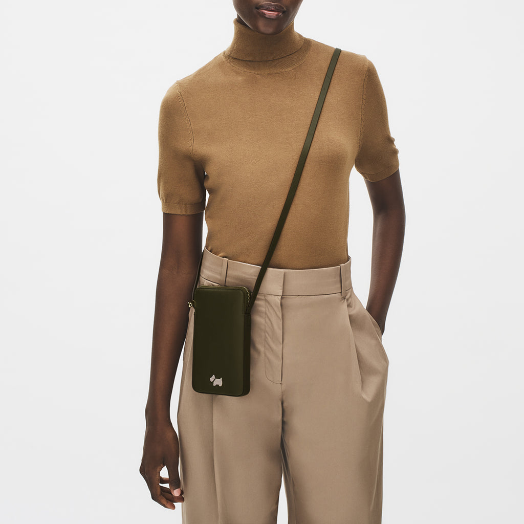 Heritage Radley - Protect Leather Medium Phone Cross Body Bag in Pine Needle - 112729