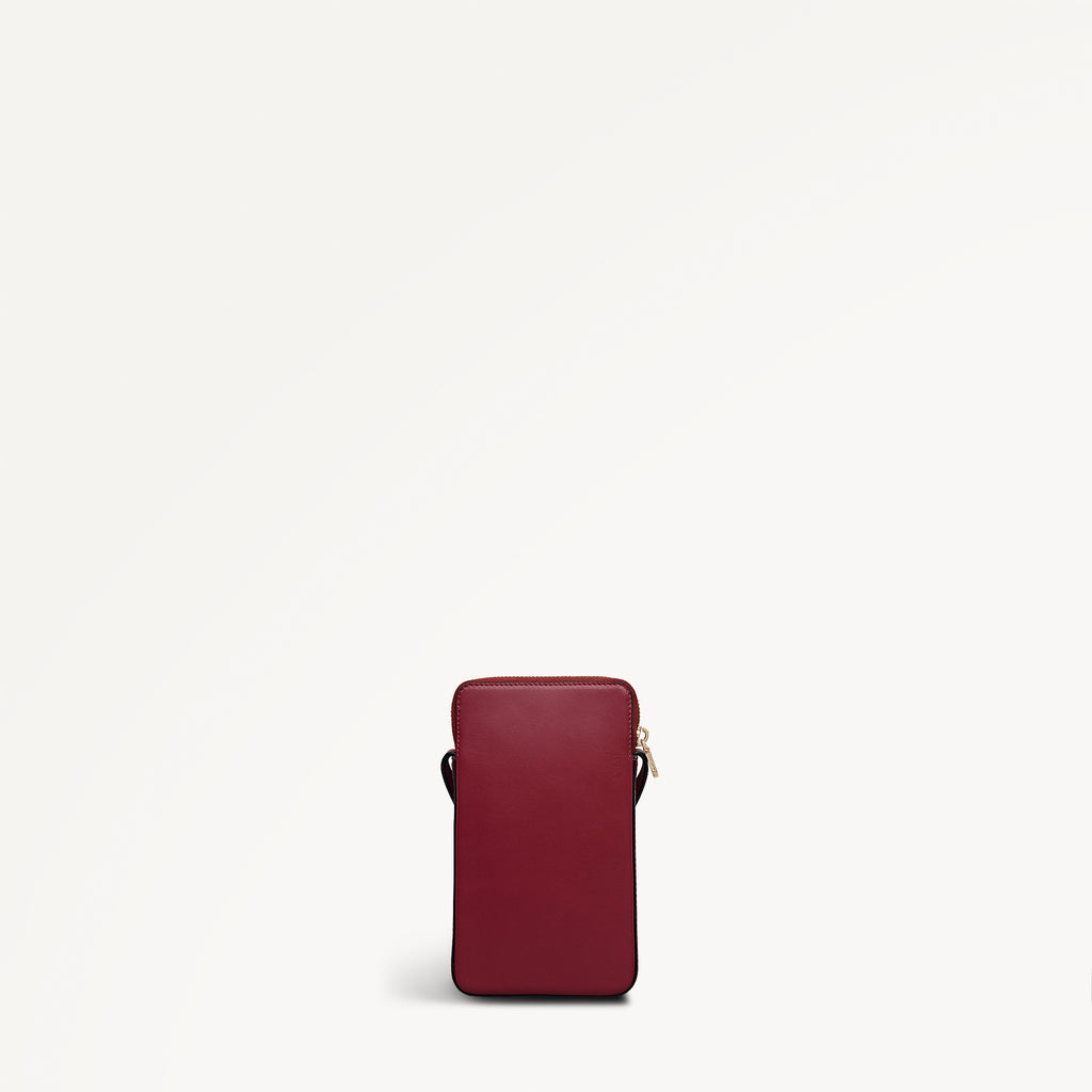 Heritage Radley - Protect Leather Medium Phone Cross Body Bag in Carmine - 112730