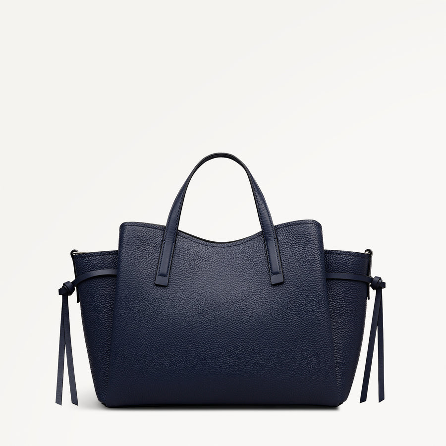 Blake Gardens Leather Large Ziptop Grab Bag in Ink - 112733