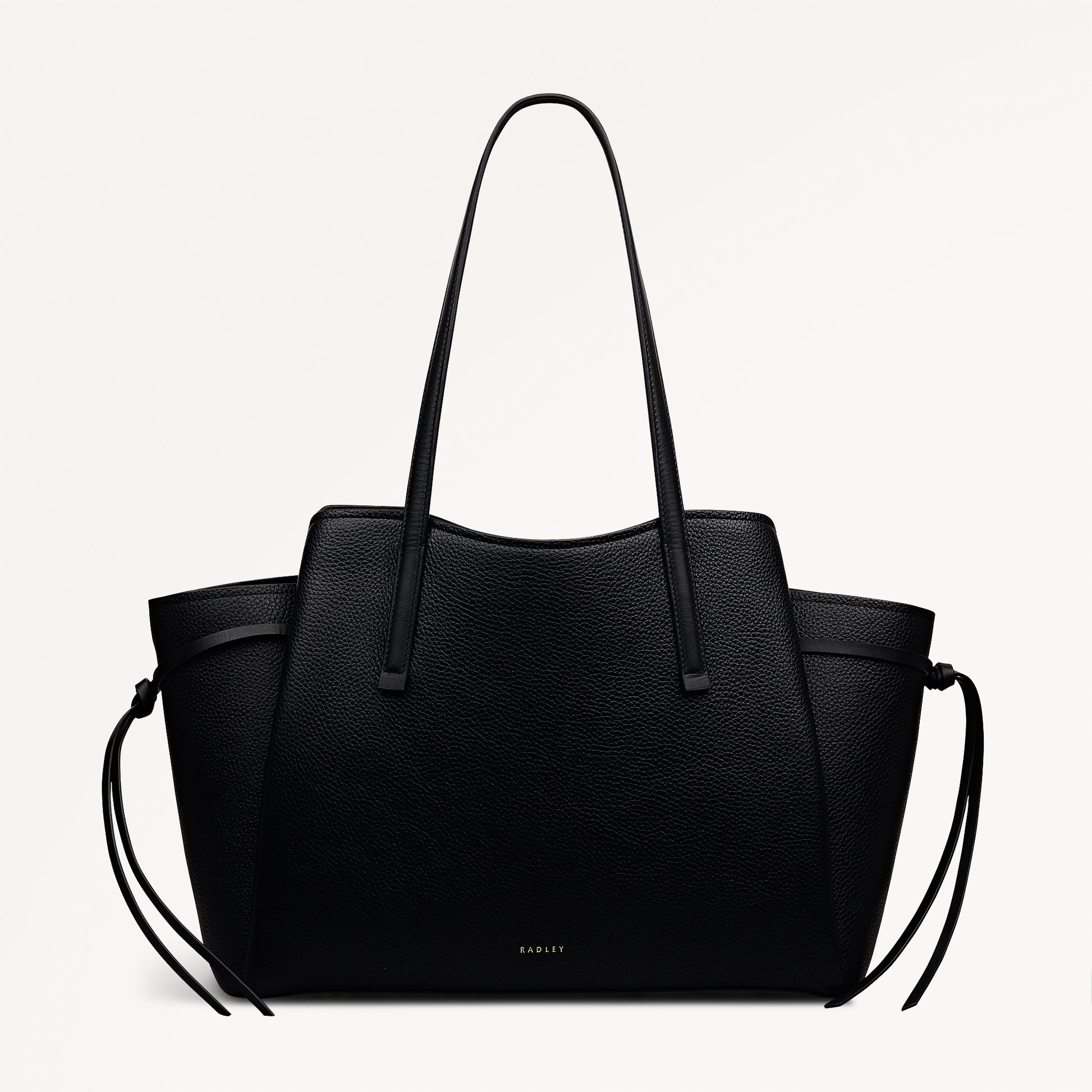 Blake Gardens Leather Large Ziptop Tote Bag in Black - 112734