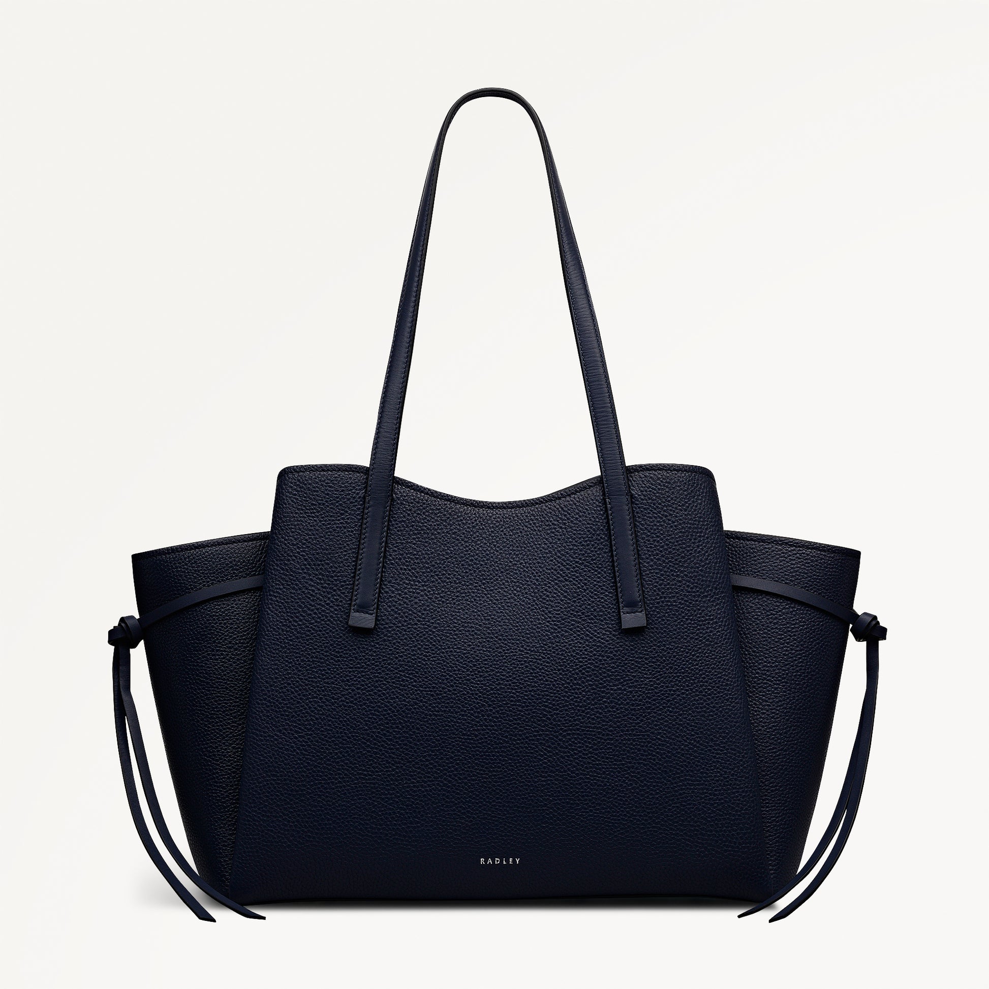 Blake Gardens Leather Large Ziptop Tote Bag in Ink - 112735