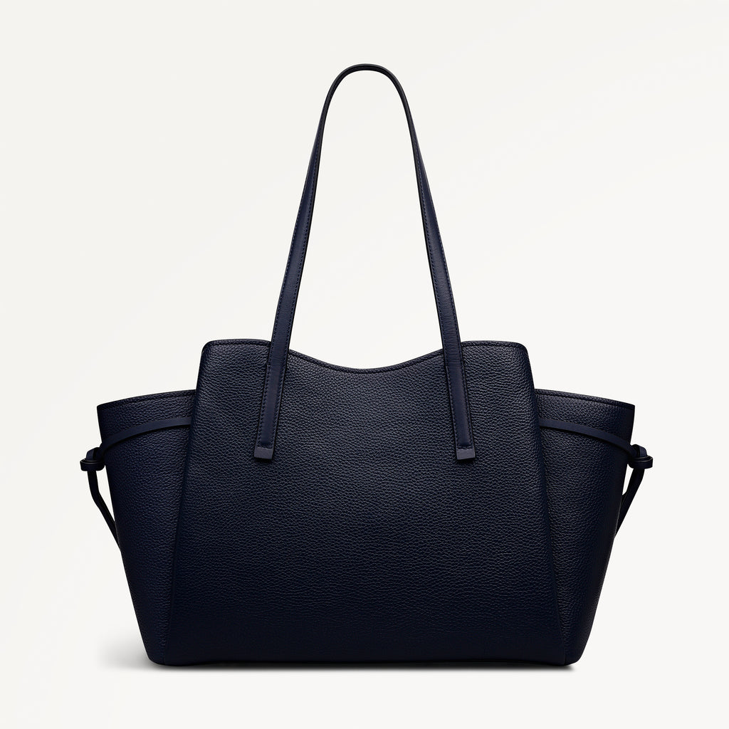 Blake Gardens Leather Large Ziptop Tote Bag in Ink - 112735