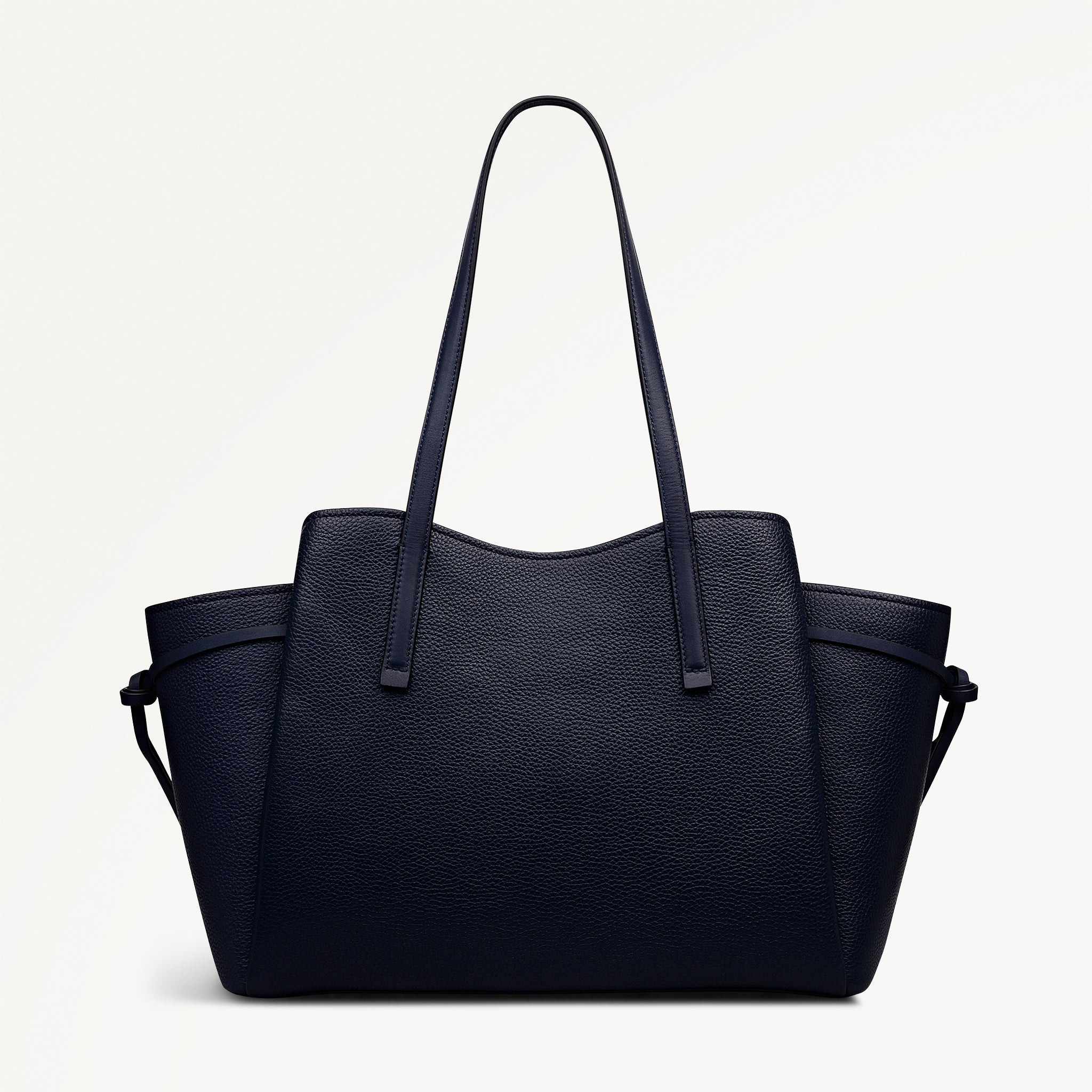 Blake Gardens Leather Large Ziptop Tote Bag in Ink - 112735