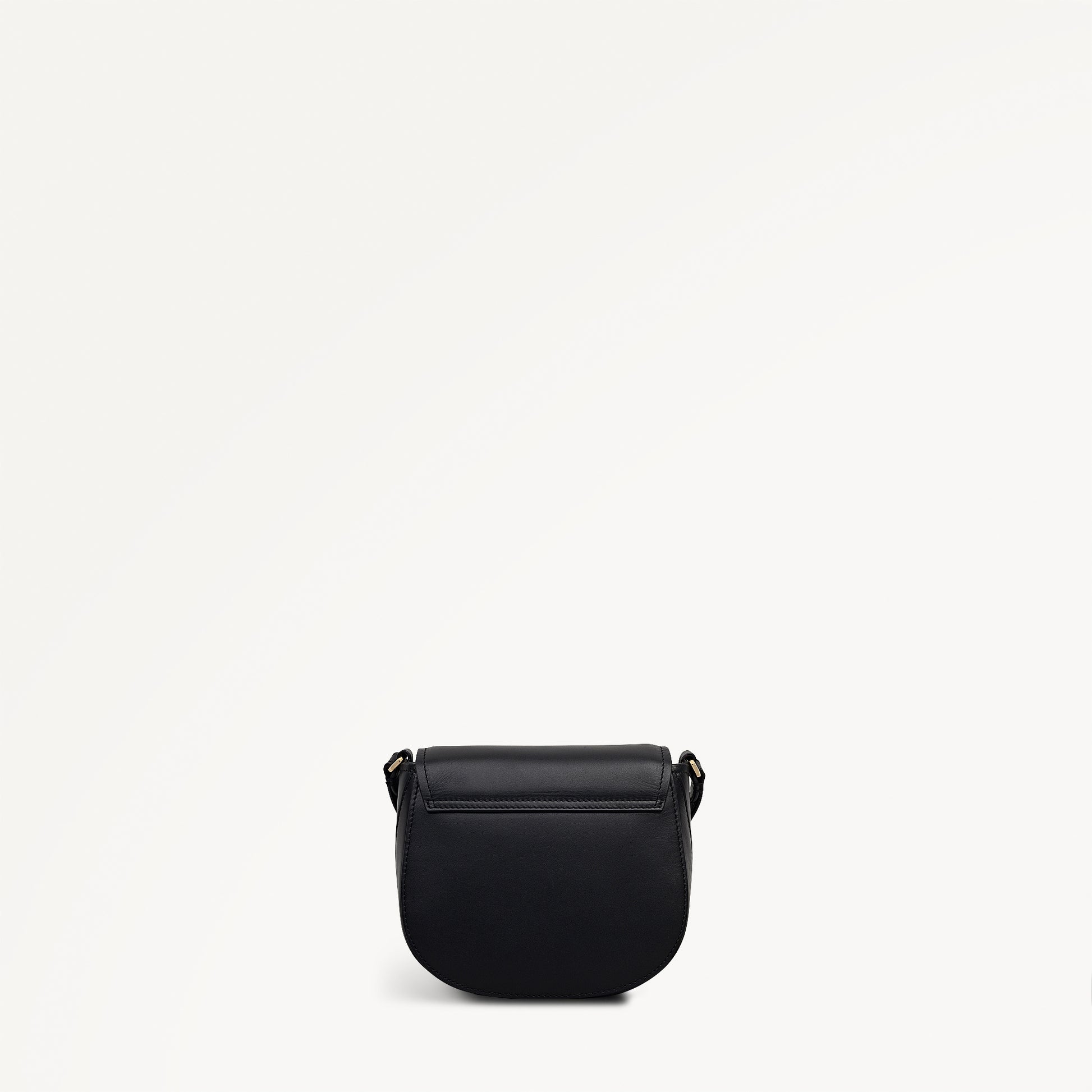 Liverpool Gardens Leather Mini Flapover Cross Body Bag in Black - 112743