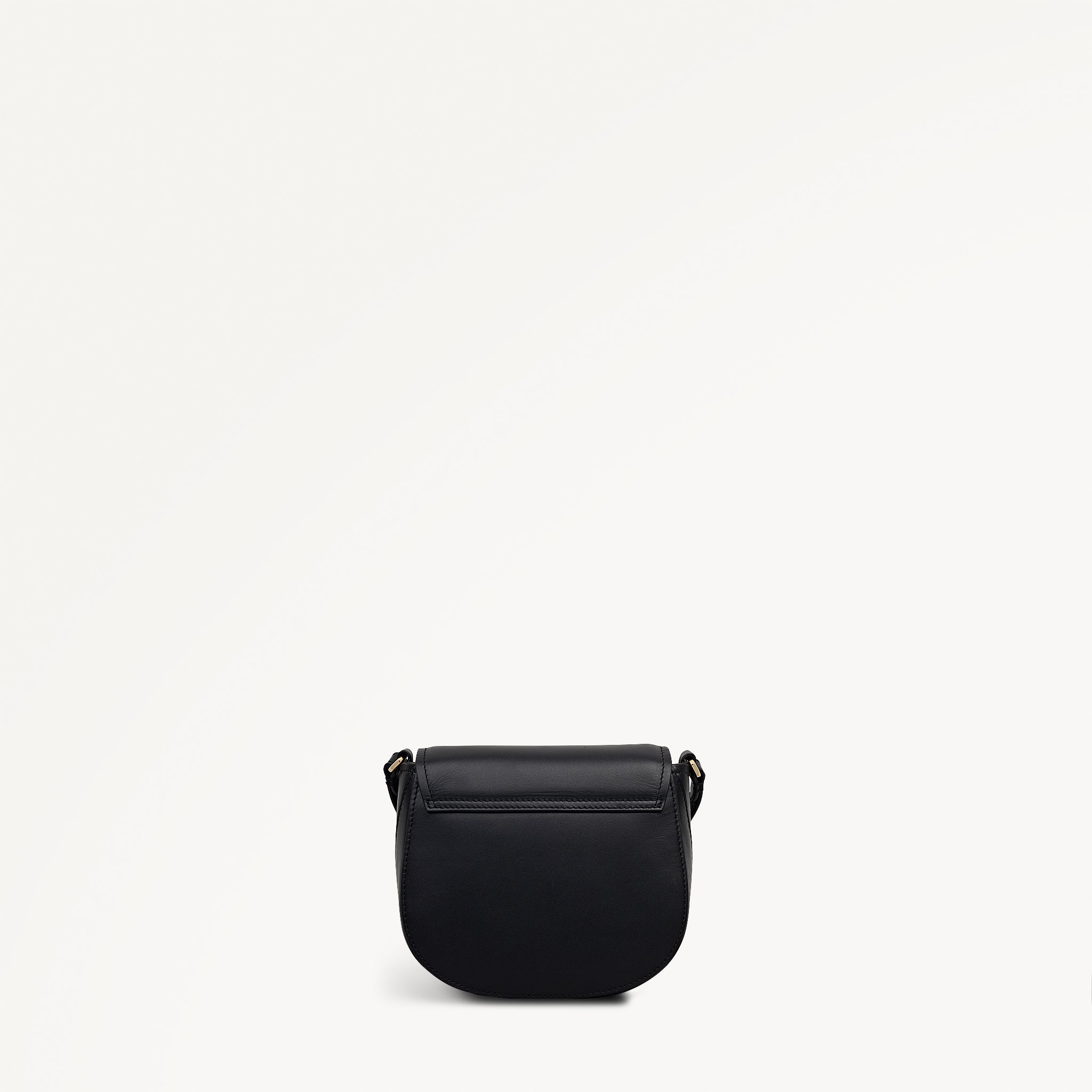 Liverpool Gardens Leather Mini Flapover Cross Body Bag in Black - 112743