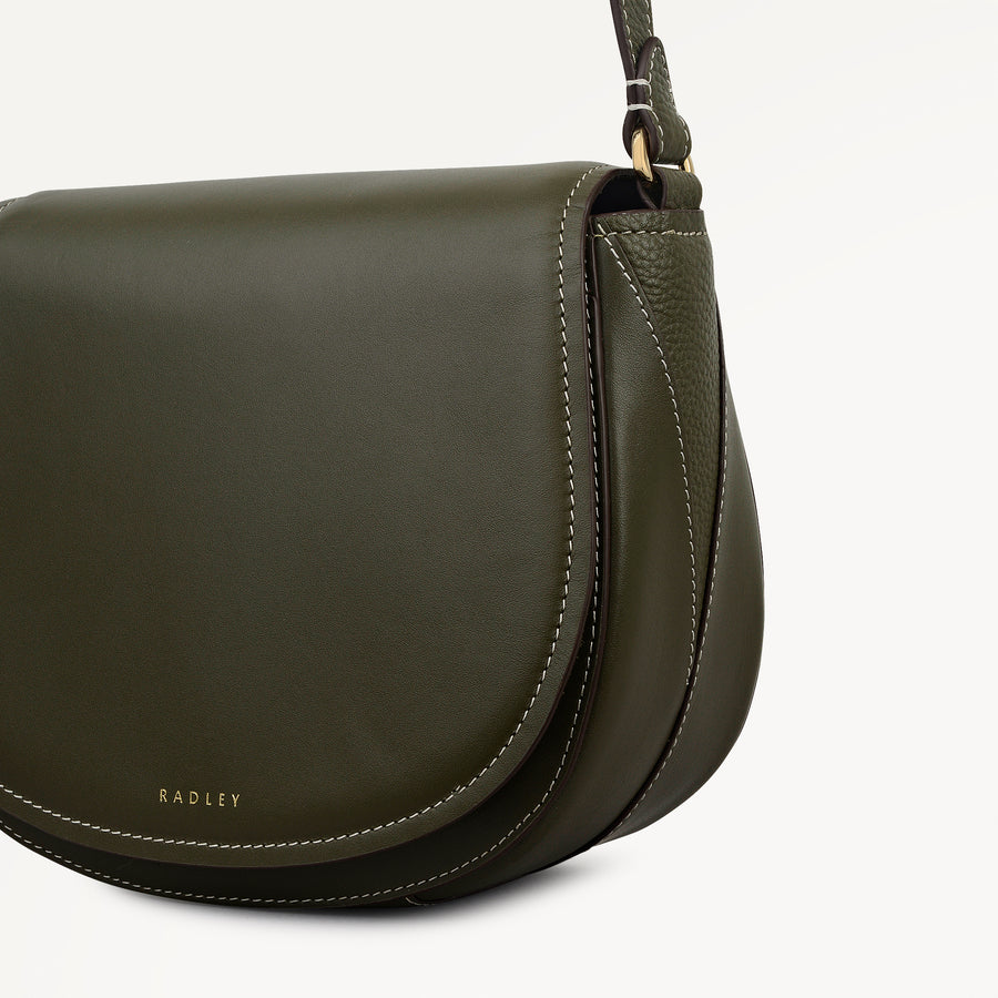 Liverpool Gardens Medium Flapover Cross Body Bag in Pine Needle - 112745