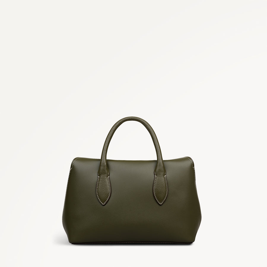 Liverpool Gardens Small Ziptop Grab Bag in Pine Needle - 112747