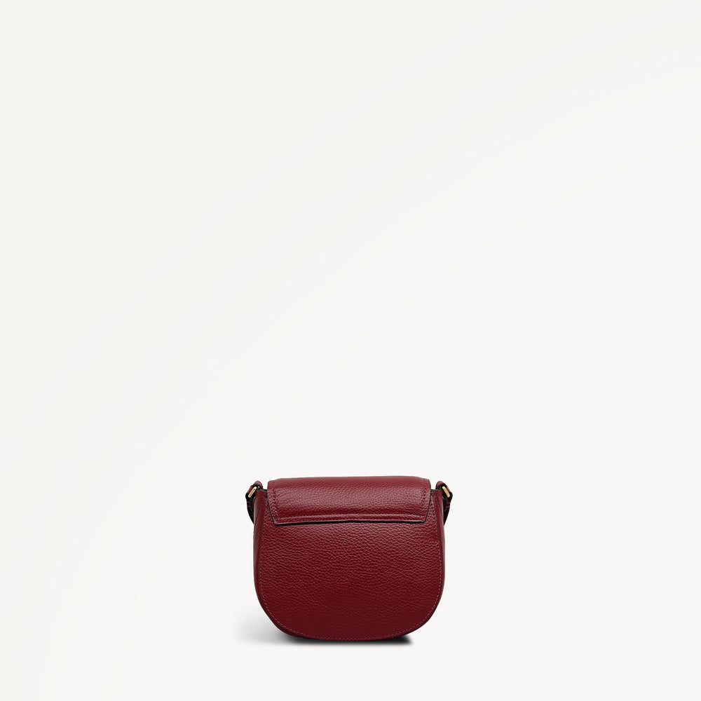Liverpool Gardens Mini Flapover Cross Body Bag in Carmine - 112750