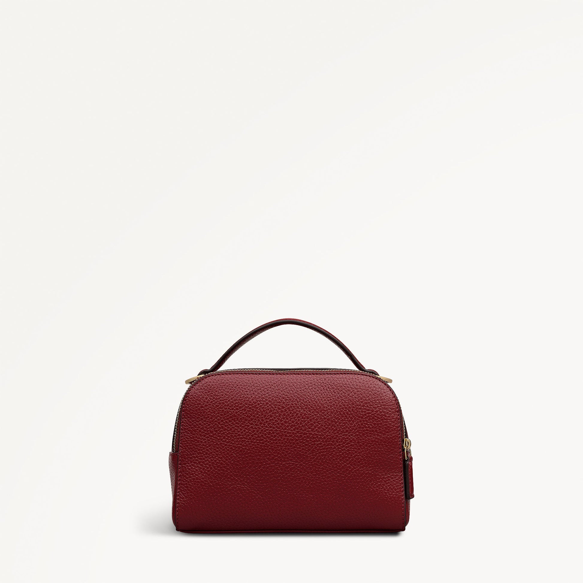 Magic Carousel Leather Small Ziptop Cross Body Bag in Carmine - 112757