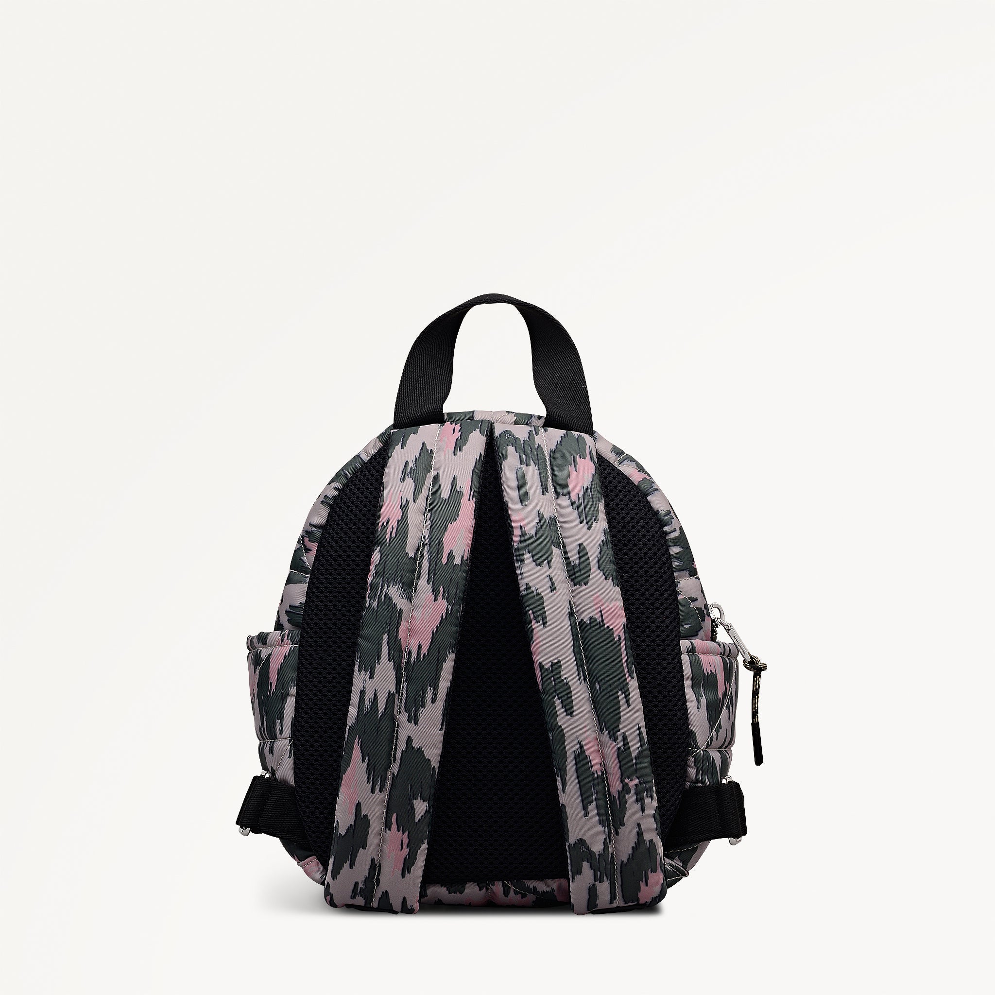 Danesfield Leopard Fabric Mini Zip Around Backpack in Hunter Green - 112763