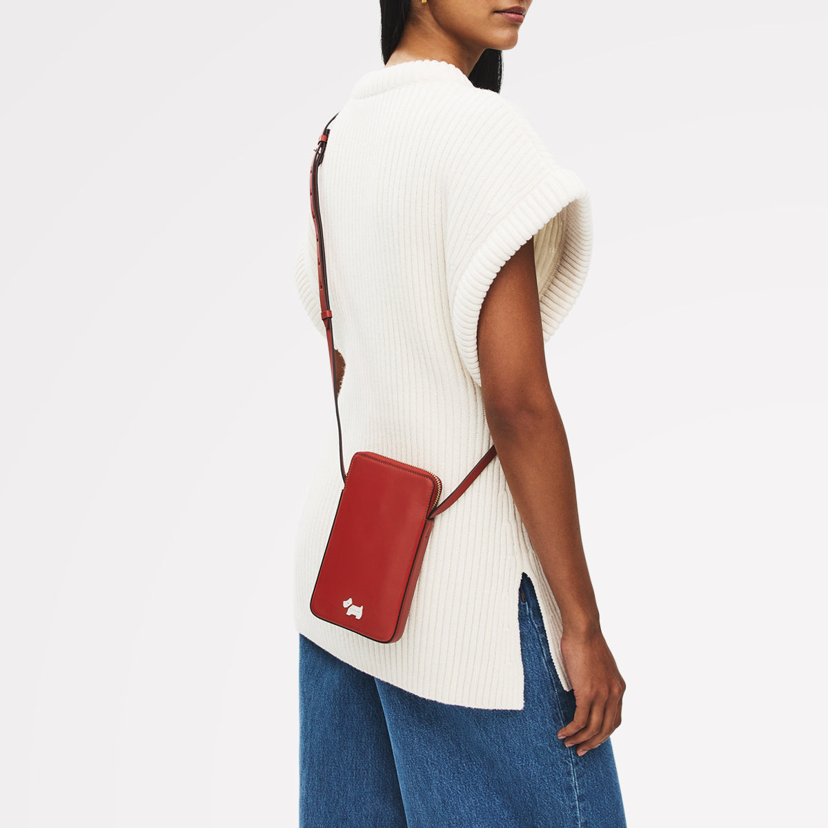 Heritage Radley - Protect Leather Medium Phone Cross Body Bag in Flame - 112764