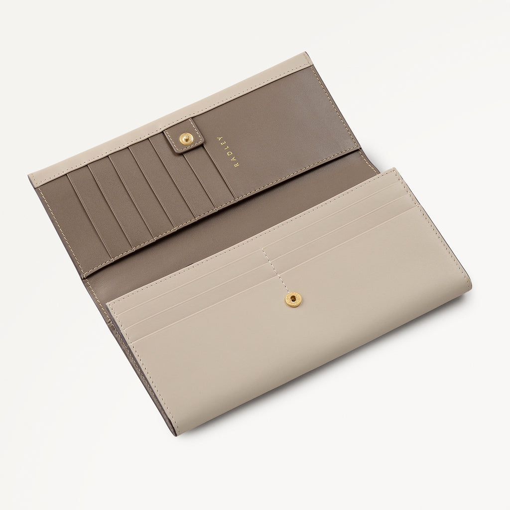 Heritage Radley - Protect Leather Large Flapover Wallet in Porcini - 112778