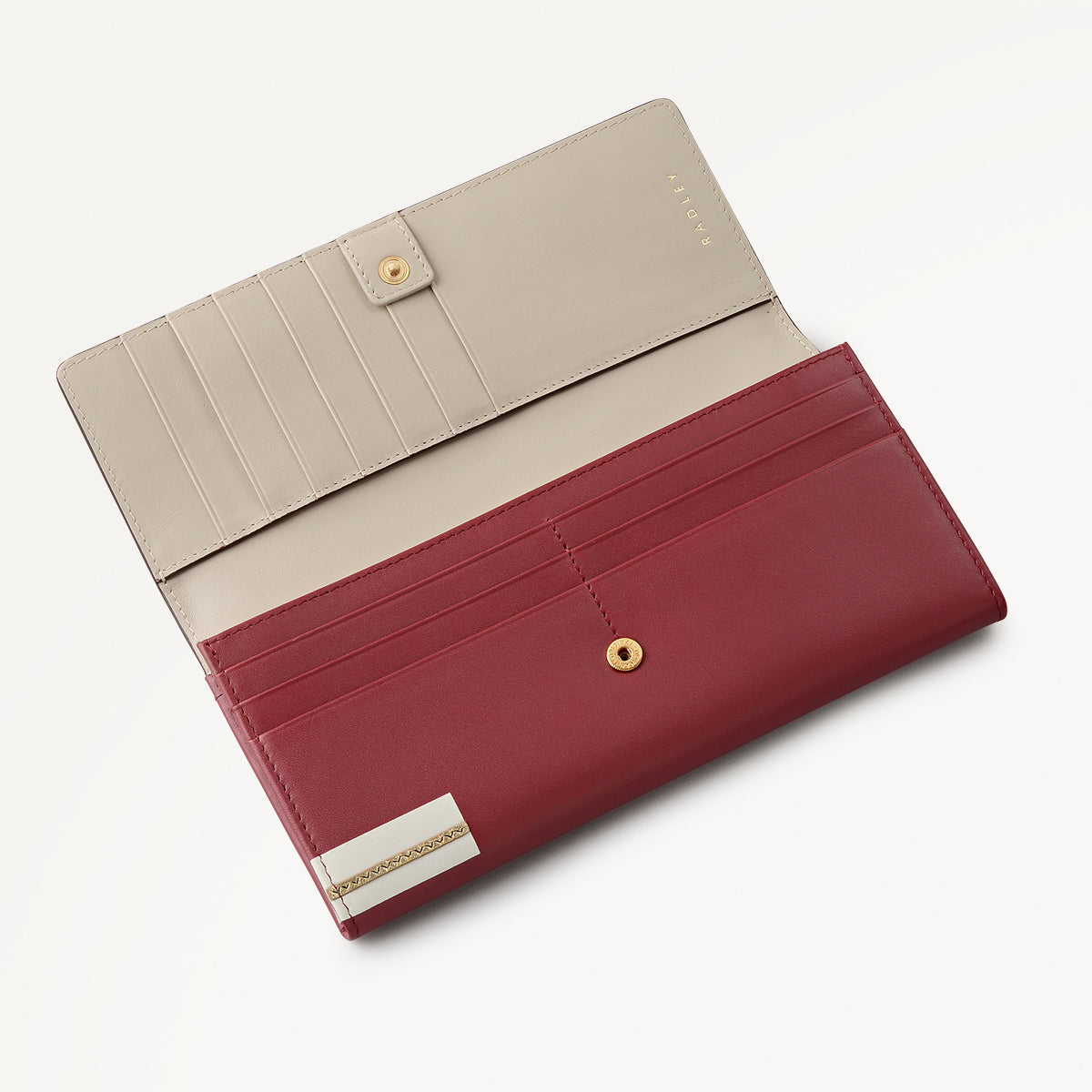 Magic Carousel Leather Large Flapover Wallet in Carmine - 112789
