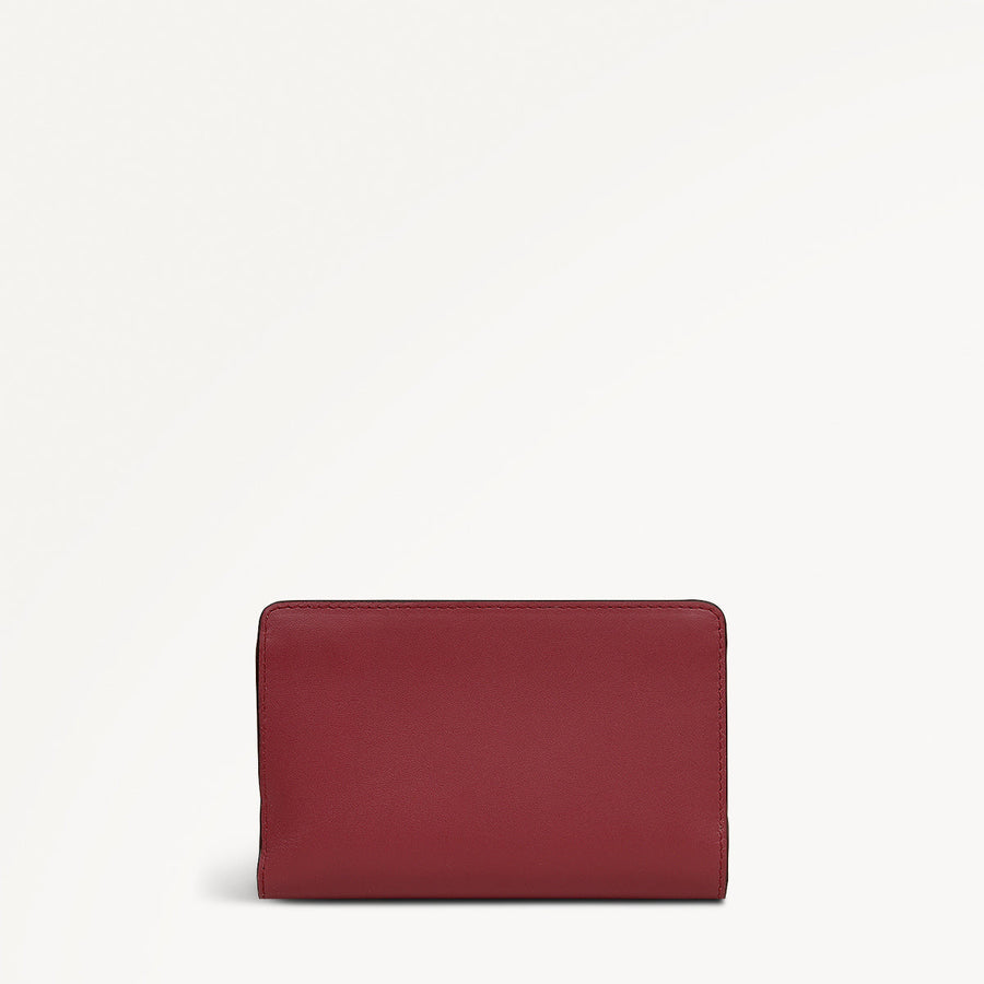 Magic Carousel Leather Medium Bifold Wallet in Carmine - 112790