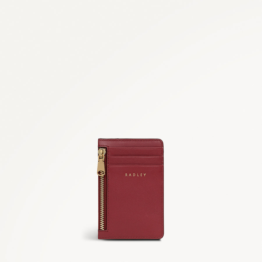 Magic Carousel Leather Small Card Holder in Carmine - 112791