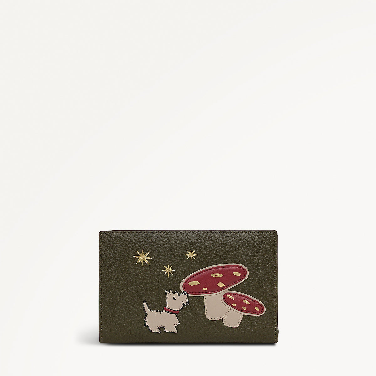 Mushroom Mate Leather Medium Bifold Wallet in Pine Needle - 112793